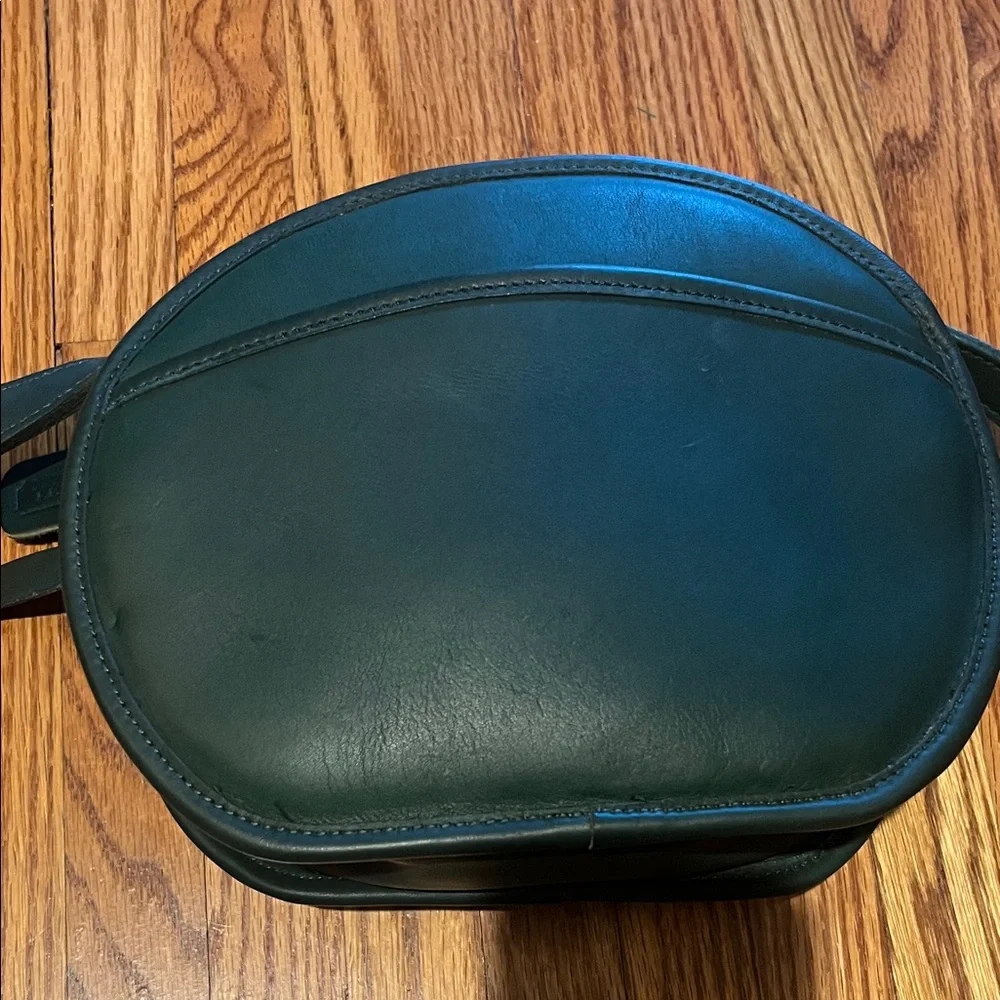 COACH Vintage Canteen Shoulder Bag/crossbody Dark Green Leather Adjustable Strap - Picture 2 of 12